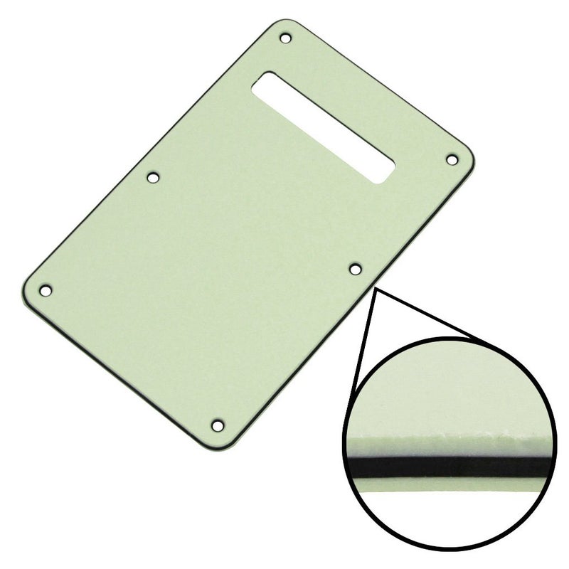 FLEOR فليور SSS 8 ثقب لوحة حماية خلفية جيتار عتيق مع براغي لأجزاء جيتار عتيق من نوع ST، 3 طبقات باللون الأخضر النعناعي - Image 5